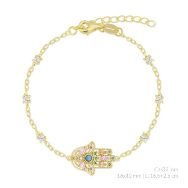 Bracelet en Argent avec oxyde de zirconium