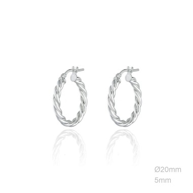 Boucles d'oreilles Argent lisse