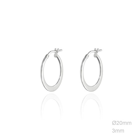 Boucles d'oreilles Argent lisse
