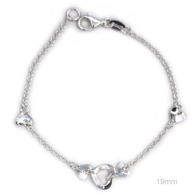 Pulsera Plata Lisa Plateada 