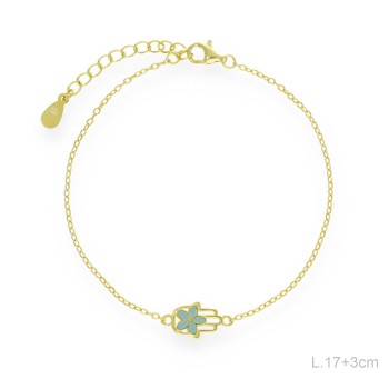 Pulsera Dorada Mano Fátima...