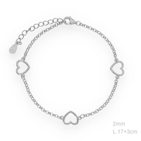 Pulsera Rolo Corazón Lisa