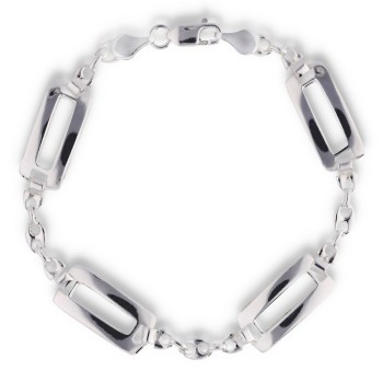 Pulsera Plata Lisa Plateada