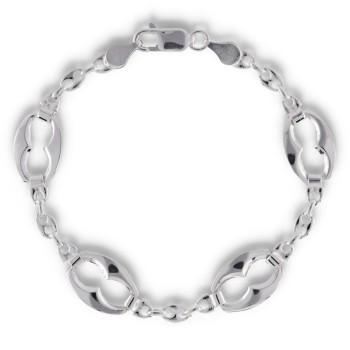 Pulsera Plata Lisa Plateada