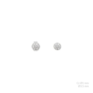 Boucles d'oreilles en Argent avec oxyde de zirconium