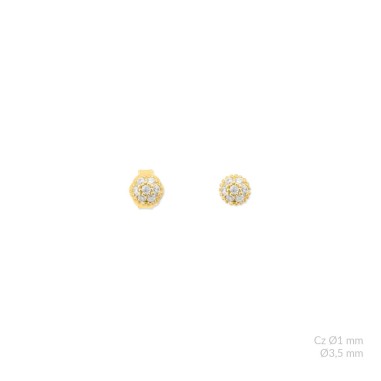 Boucles d'oreilles en Argent avec oxyde de zirconium