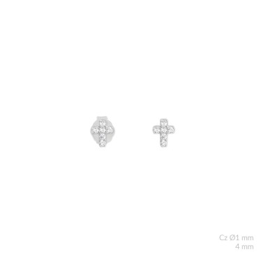 Boucles d'oreilles en Argent avec oxyde de zirconium