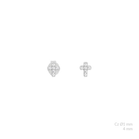 Silver earrings with cubic zirconium