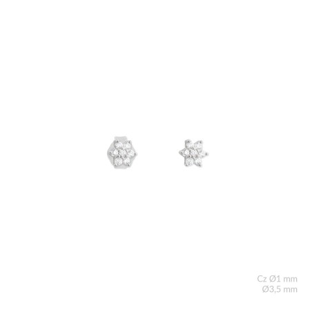 Boucles d'oreilles en Argent avec oxyde de zirconium