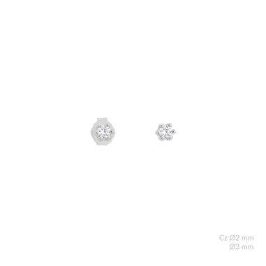 Silver earrings with cubic zirconium