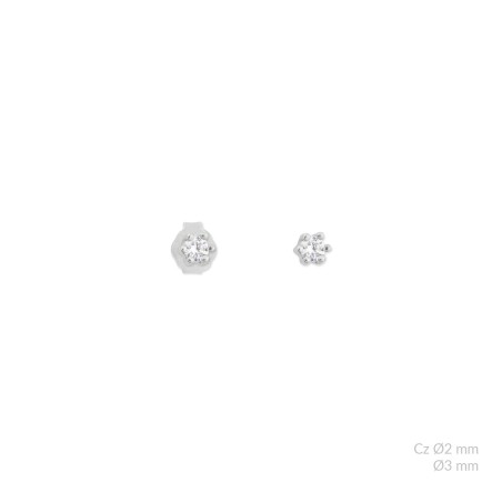 Silver earrings with cubic zirconium
