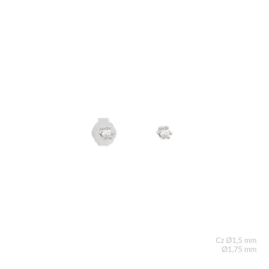 Boucles d'oreilles en Argent avec oxyde de zirconium