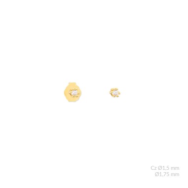 Boucles d'oreilles en Argent avec oxyde de zirconium