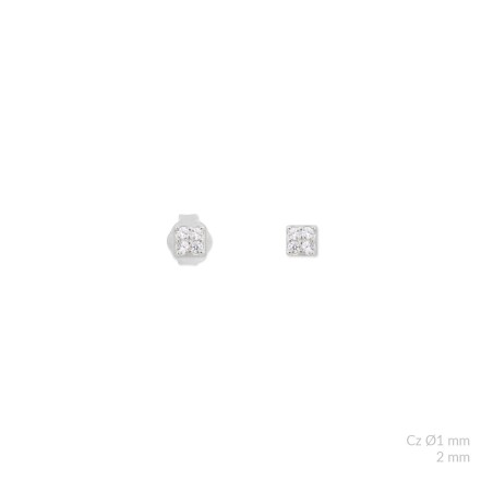 Boucles d'oreilles en Argent avec oxyde de zirconium