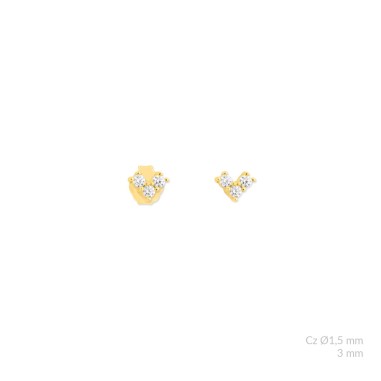 Silver earrings with cubic zirconium
