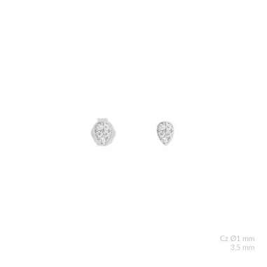 Pendientes de Plata de Ley con circonitas