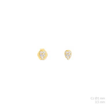 Silver earrings with cubic zirconium