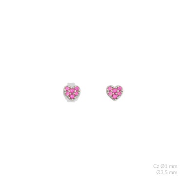 Pendientes de Plata de Ley con circonitas