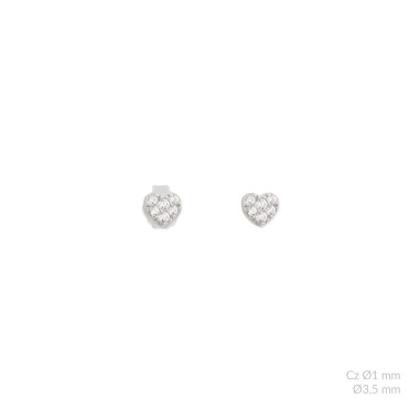 Boucles d'oreilles en Argent avec oxyde de zirconium