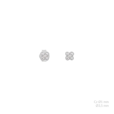 Silver earrings with cubic zirconium