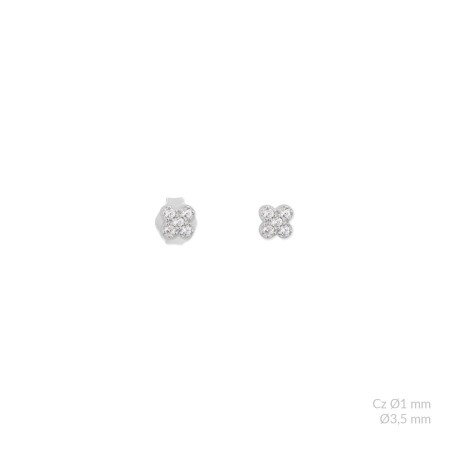 Silver earrings with cubic zirconium