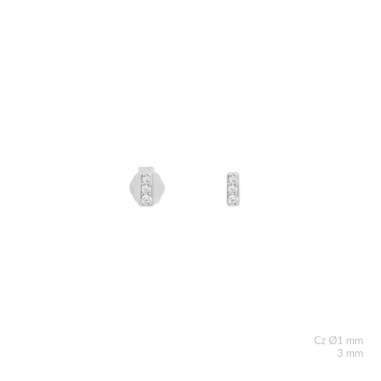 Silver earrings with cubic zirconium