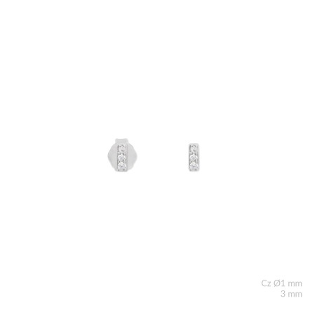 Silver earrings with cubic zirconium