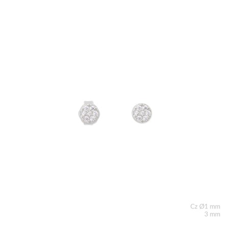 Boucles d'oreilles en Argent avec oxyde de zirconium