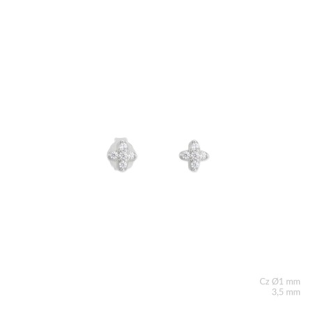 Silver earrings with cubic zirconium