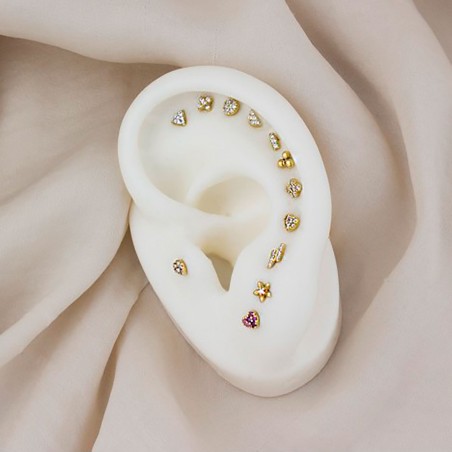 Silver earrings with cubic zirconium