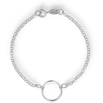 Pulsera Plata Lisa Circulo...