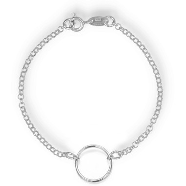 Pulsera Plata Lisa Circulo KARMA