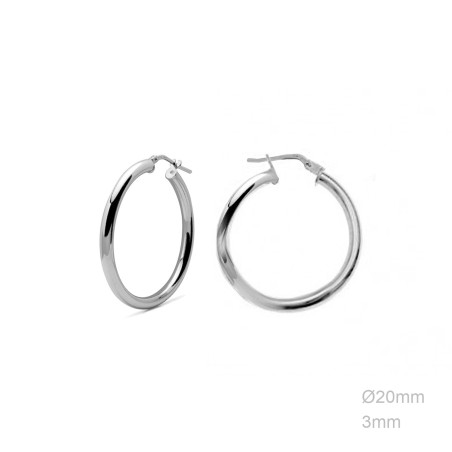 Pendientes Aro Tubo liso 30mm