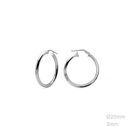 Boucles d'oreilles Argent lisse