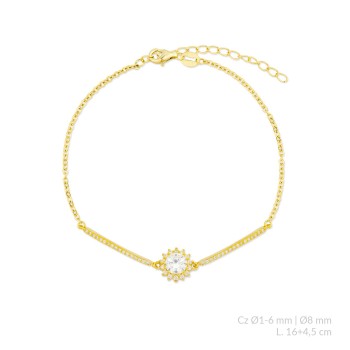 Pulsera de Plata de Ley con...