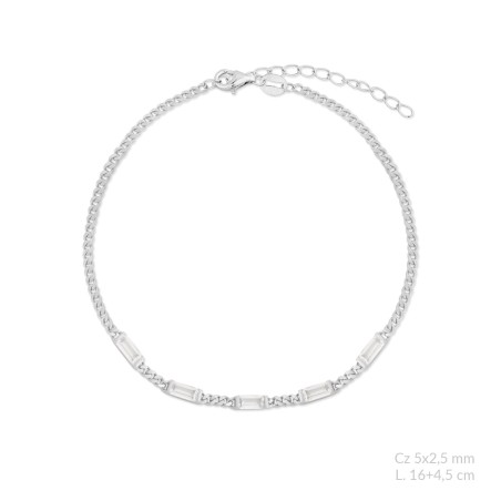 Pulsera de Plata de Ley con circonitas