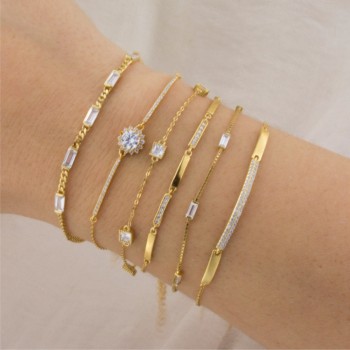 Silver bracelet with cubic... 2