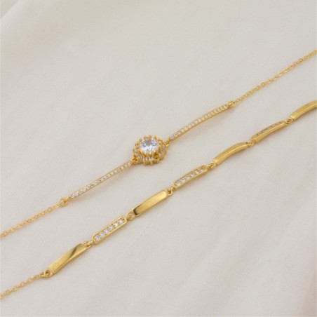 Pulsera de Plata de Ley con circonitas