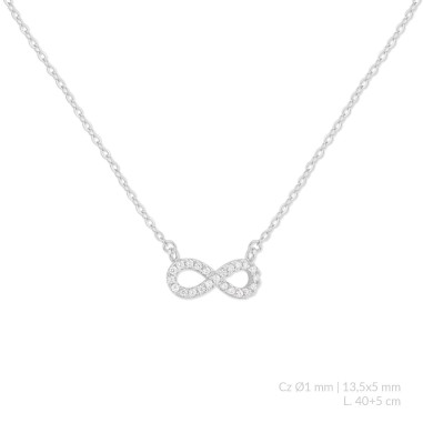 Sautoir en Argent avec oxyde de zirconium