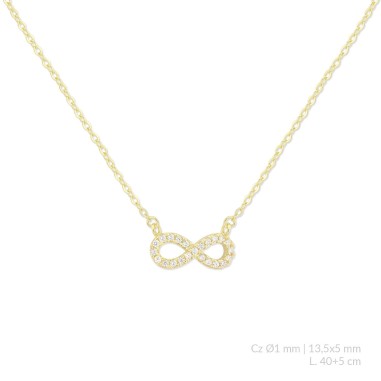 Silver necklace with cubic zirconium