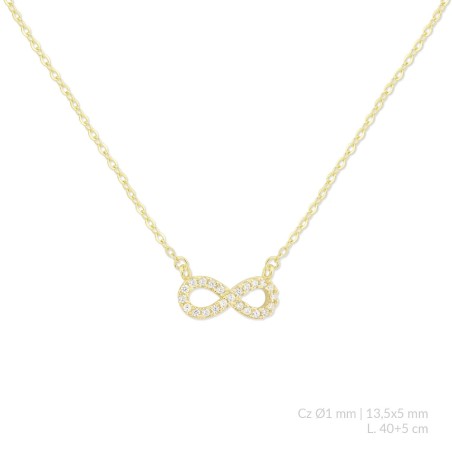 Gargantilha em Prata Esterlina com zircônia