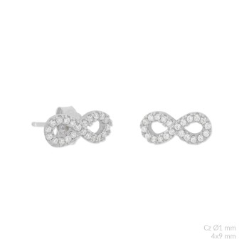 Silver earrings with cubic...