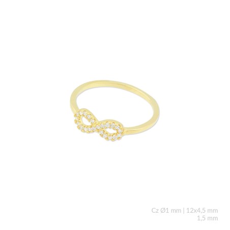 Silver ring with cubic zirconium