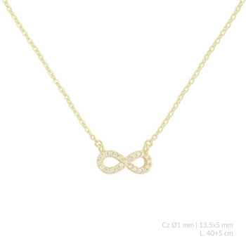 Silver necklace with cubic... 2