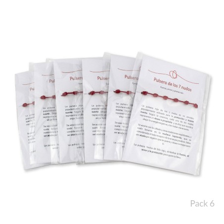 Pulsera de hilo rojo 7 nudos 