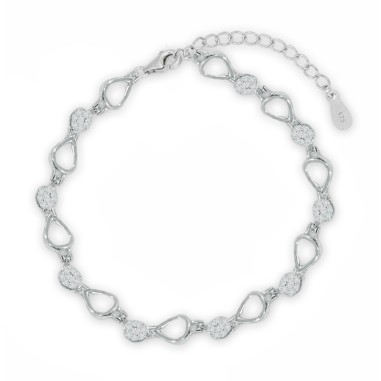 Pulsera Rodio Eslabones Circ