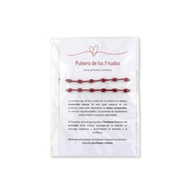 Pack de 2 pulseiras de fio vermelho 7 nós | Pack de 6