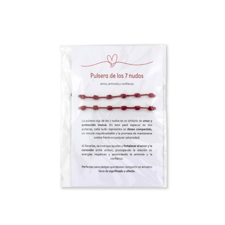 Pack of 2 bracelets of red thread 7 knots | Pack of 6