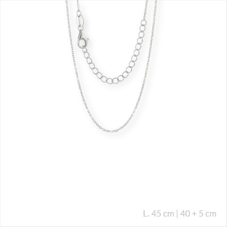 Chaîne en Argent Sterling 45 cm | 40+5 cm de chaîne d'extension