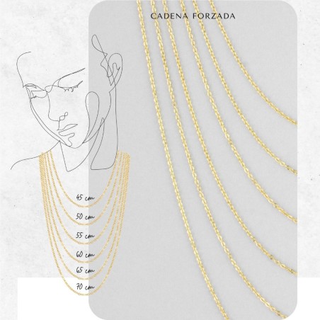 Cadena de Plata de Ley de 45 cm | 40+5 cm de extensión